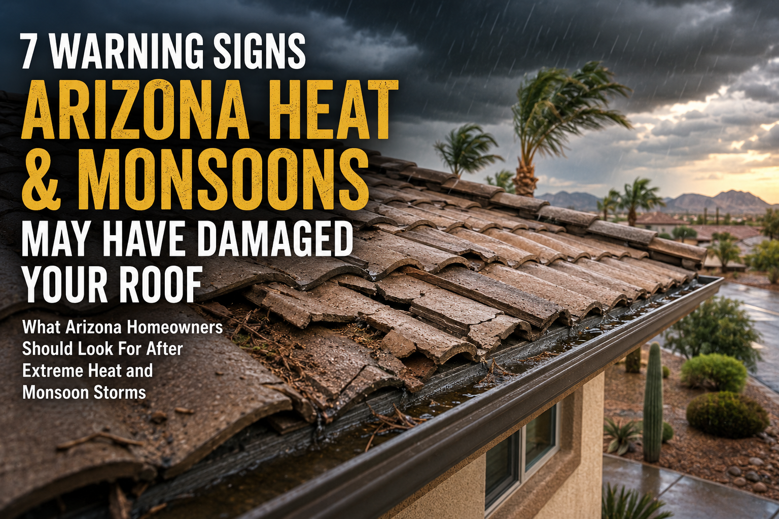 7 Warning Signs Arizona Heat and Monsoons May Have Damaged Your Roof